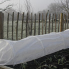 easy fleece garden tunnel in a frosty garden 